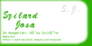 szilard josa business card